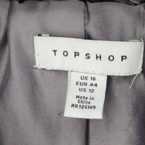 Final price^ Topshop Claire faux fur jacket gray - Picture 6 of 10